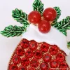 New European and American Christmas gloves, brooches, best-selling water diamonds, hand-dripping oil brooches, suits, overcoats, clothing accessories undefined
